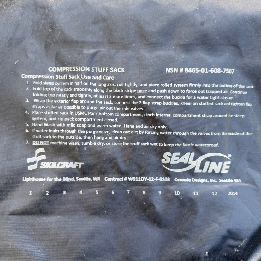 Sealline Skilcraft‎ USMC Compression Stuff Sack Waterproof Dry Bag NSN